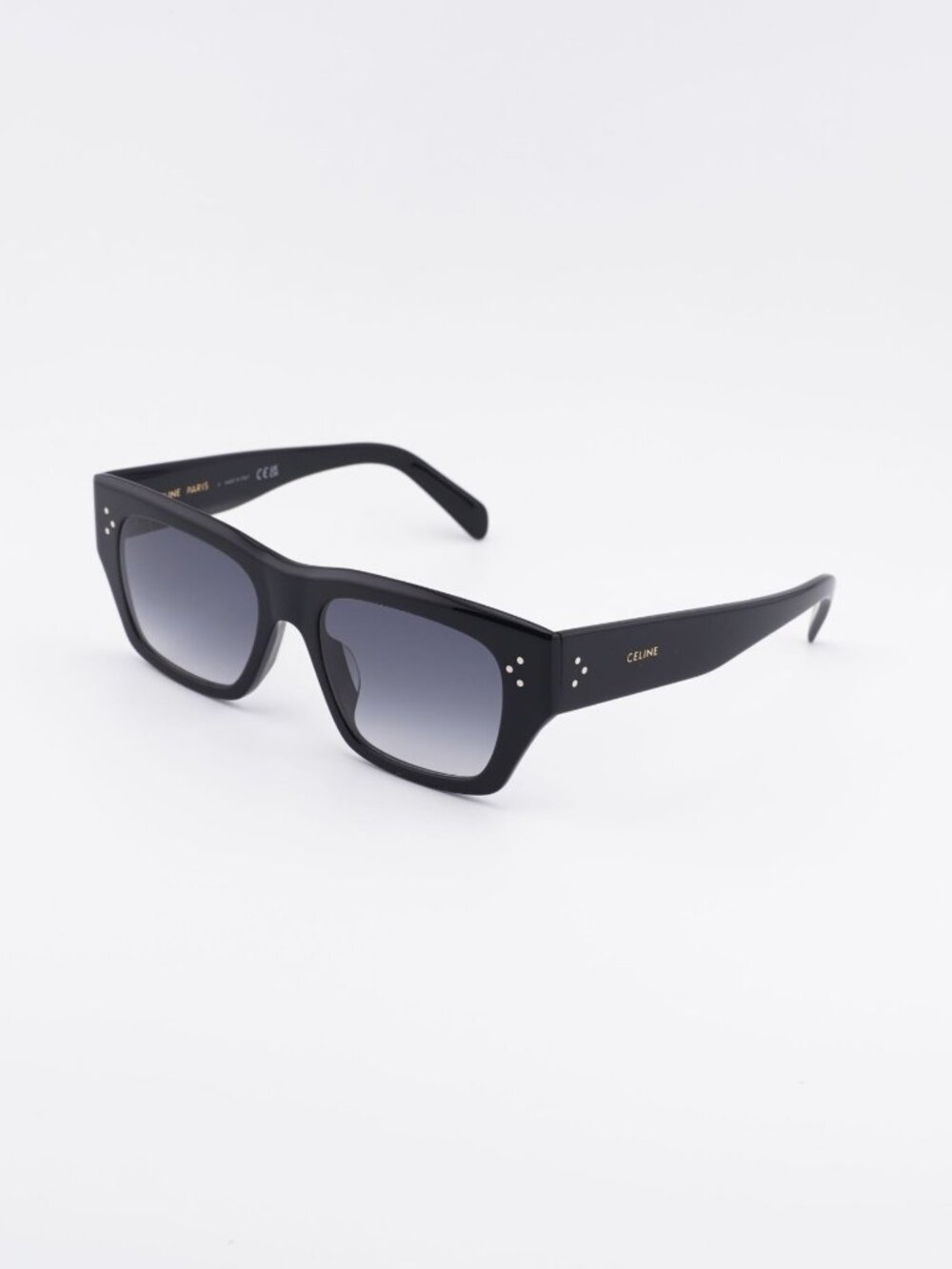 Celine CL40297U 01B Sunglasses Black Square Frame, Grey Lenses